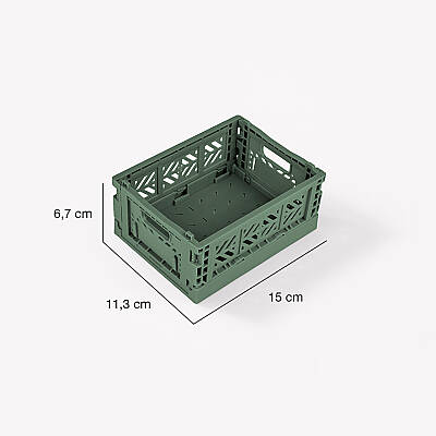 Aykasa 111506 Micro Box Almond Green Katlanabilir Kasa 4'lü Paket - 5