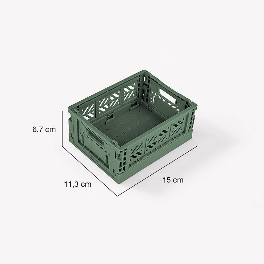 Aykasa 111506 Micro Box Almond Green Katlanabilir Kasa 4'lü Paket - 5