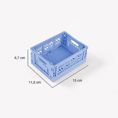 Aykasa 111506 Micro Box Baby Blue Katlanabilir Kasa 4'lü Paket - 5