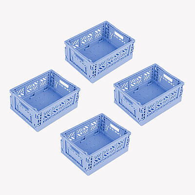 Aykasa 111506 Micro Box Baby Blue Katlanabilir Kasa 4'lü Paket - 2