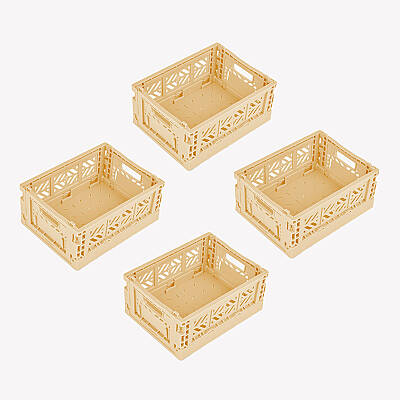 Aykasa 111506 Micro Box Banana Katlanabilir Kasa 4'lü Paket - 2