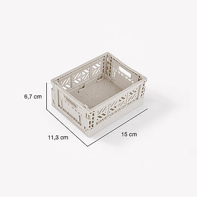 Aykasa 111506 Micro Box Light Gray Katlanabilir Kasa 4'lü Paket - 5