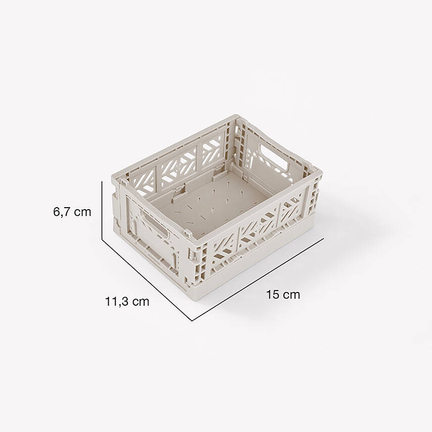 Aykasa 111506 Micro Box Light Gray Katlanabilir Kasa 4'lü Paket - 5