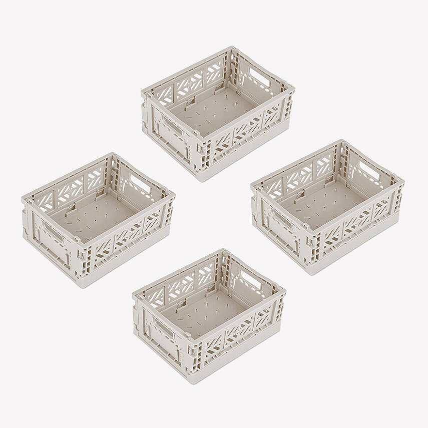 Aykasa 111506 Micro Box Light Gray Katlanabilir Kasa 4'lü Paket - 2
