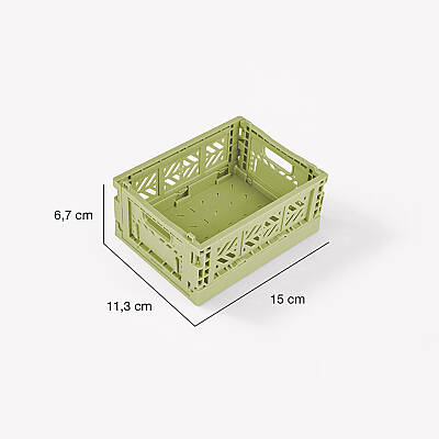 Aykasa 111506 Micro Box Lime Cream Katlanabilir Kasa 4'lü Paket - 5