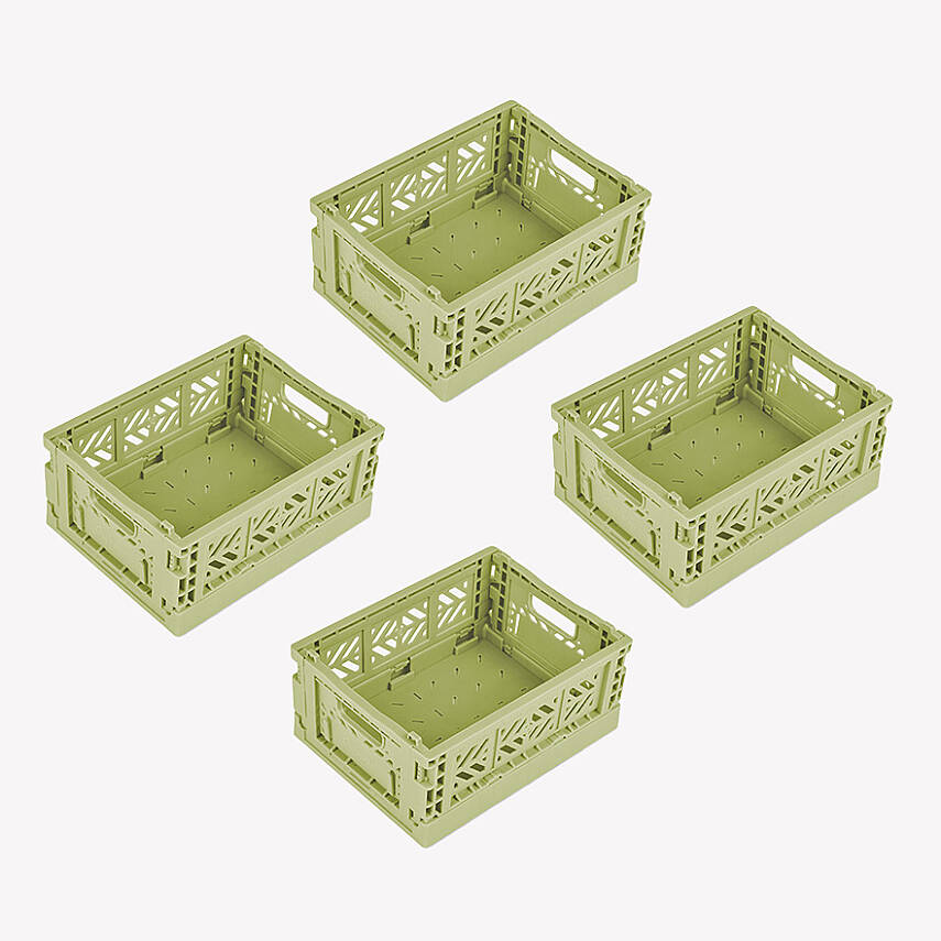Aykasa 111506 Micro Box Lime Cream Katlanabilir Kasa 4'lü Paket - 2