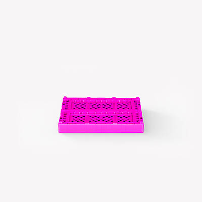 Aykasa 111506 Micro Box Neon Pink Katlanabilir Kasa 4'lü Paket - 4