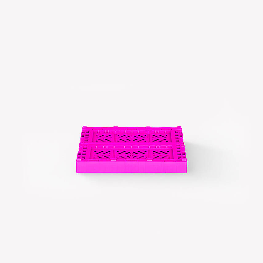 Aykasa 111506 Micro Box Neon Pink Katlanabilir Kasa 4'lü Paket - 4
