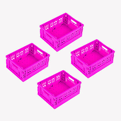 Aykasa 111506 Micro Box Neon Pink Katlanabilir Kasa 4'lü Paket - 2