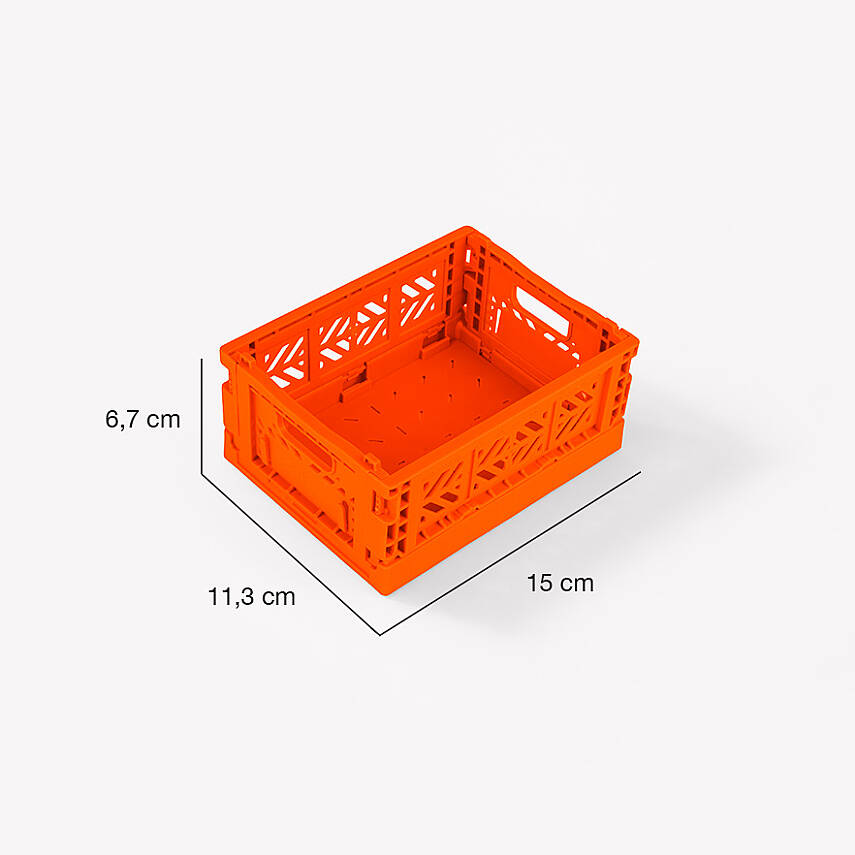 Aykasa 111506 Micro Box Orange Katlanabilir Kasa 4'lü Paket - 5