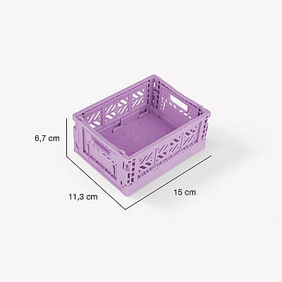 Aykasa 111506 Micro Box Orchid Katlanabilir Kasa 4'lü Paket - 5