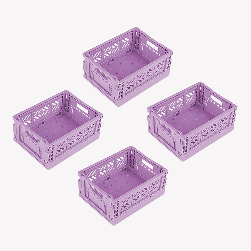 Aykasa 111506 Micro Box Orchid Katlanabilir Kasa 4'lü Paket - 2