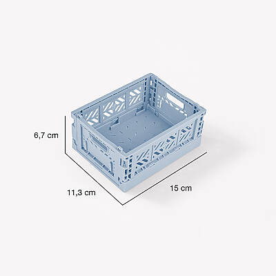 Aykasa 111506 Micro Box Pale Blue Katlanabilir Kasa 4'lü Paket - 5