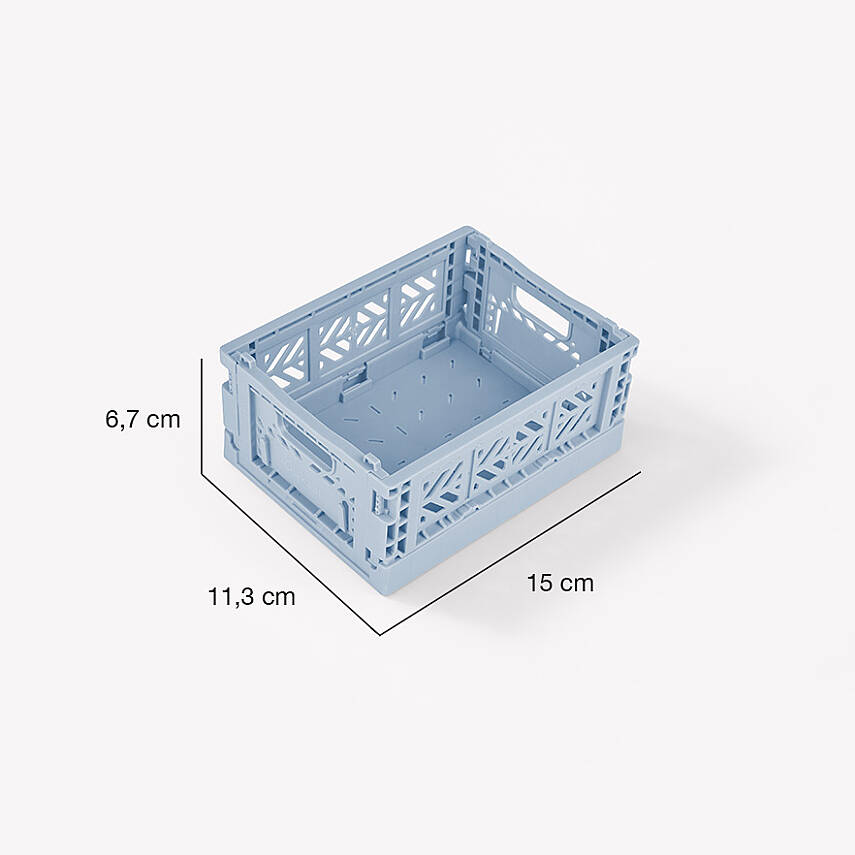 Aykasa 111506 Micro Box Pale Blue Katlanabilir Kasa 4'lü Paket - 5