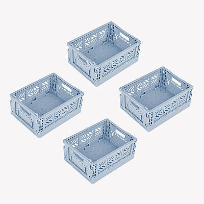 Aykasa 111506 Micro Box Pale Blue Katlanabilir Kasa 4'lü Paket - 2
