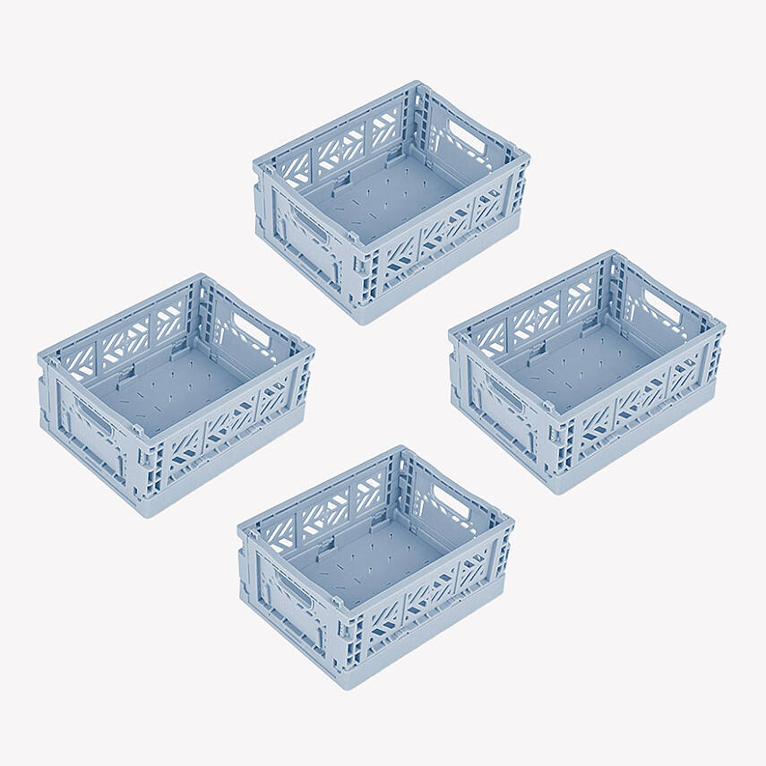 Aykasa 111506 Micro Box Pale Blue Katlanabilir Kasa 4'lü Paket - 2