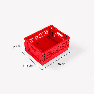 Aykasa 111506 Micro Box Red Katlanabilir Kasa 4'lü Paket - 5