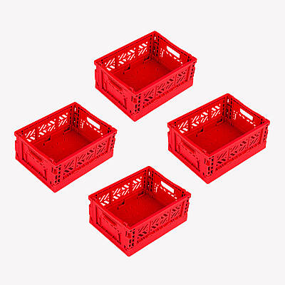 Aykasa 111506 Micro Box Red Katlanabilir Kasa 4'lü Paket - 2