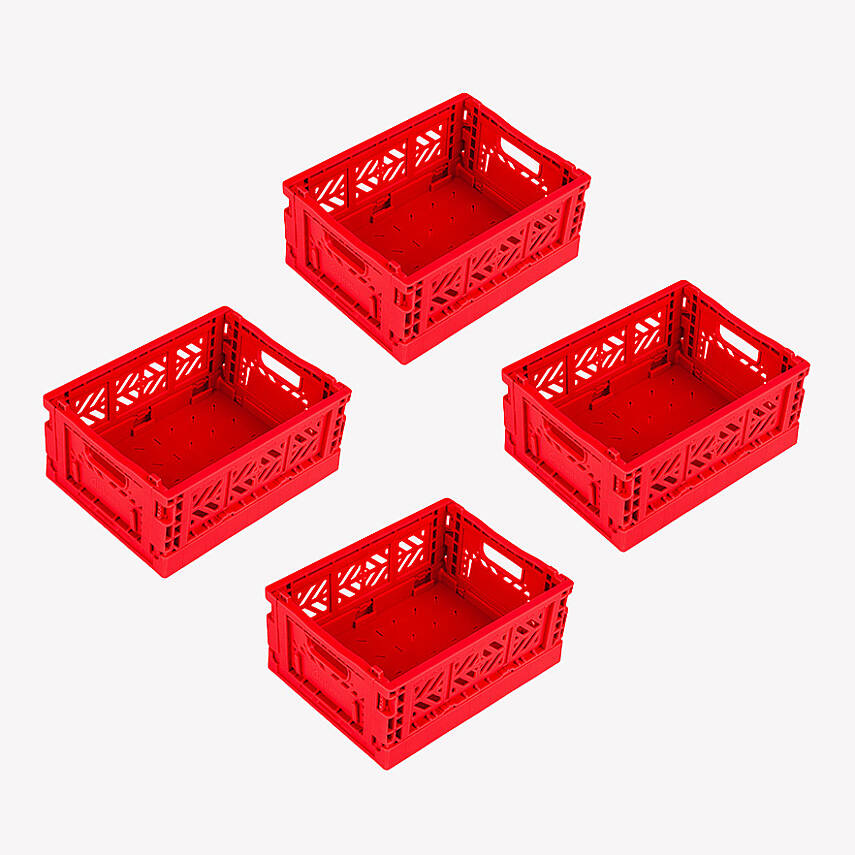 Aykasa 111506 Micro Box Red Katlanabilir Kasa 4'lü Paket - 2