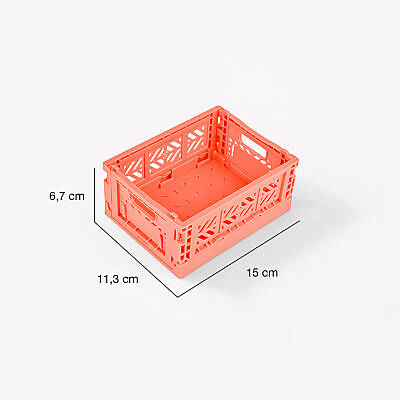 Aykasa 111506 Micro Box Salmon Pink Katlanabilir Kasa 4'lü Paket - 5