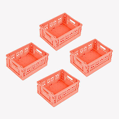 Aykasa 111506 Micro Box Salmon Pink Katlanabilir Kasa 4'lü Paket - 2