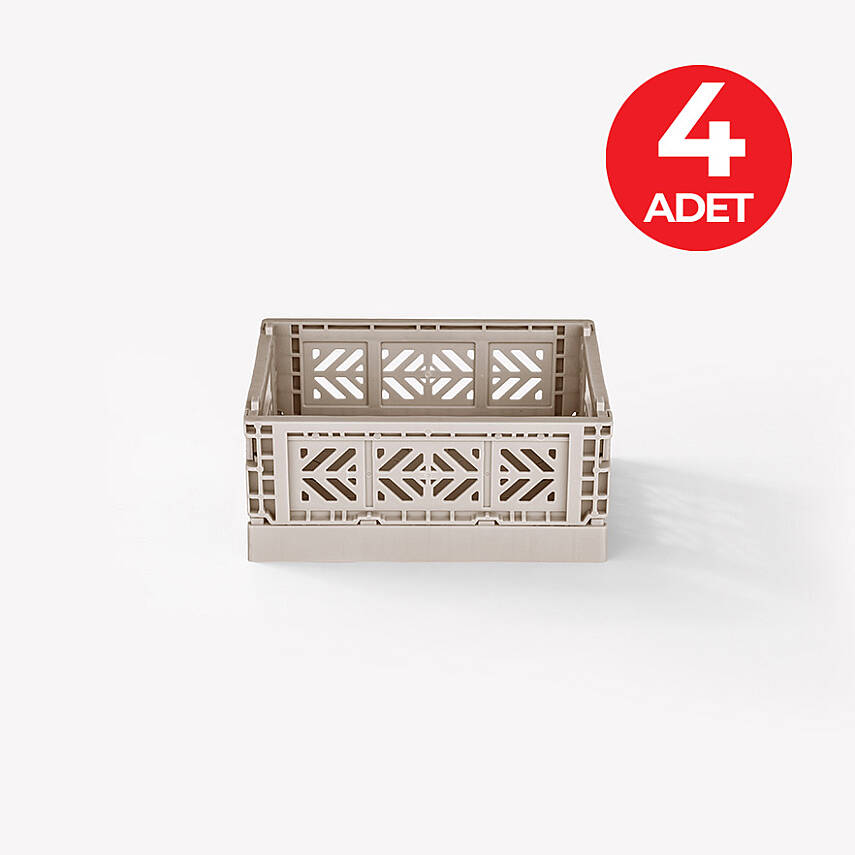 Aykasa 111506 Micro Box Sand Katlanabilir Kasa 4'lü Paket - 1