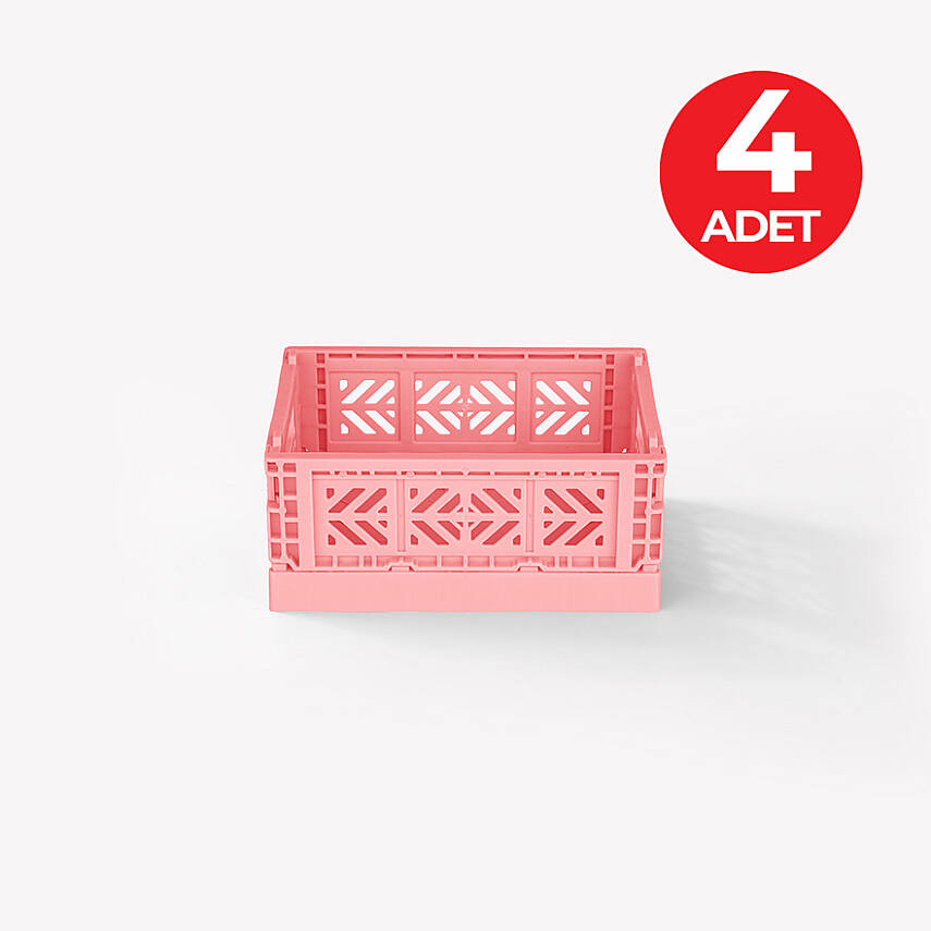 Aykasa 111506 Micro Box Strawberry Milk Katlanabilir Kasa 4'lü Paket - 1
