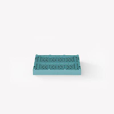 Aykasa 111506 Micro Box Teal Katlanabilir Kasa 4'lü Paket - 4
