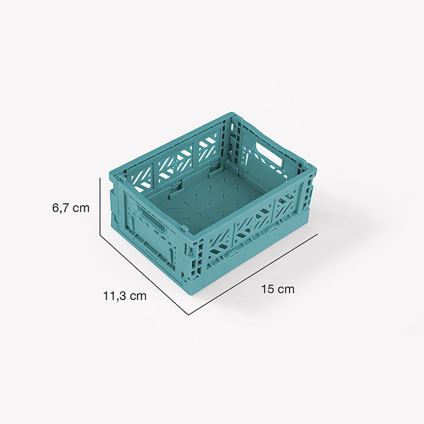 Aykasa 111506 Micro Box Teal Katlanabilir Kasa 4'lü Paket - 5