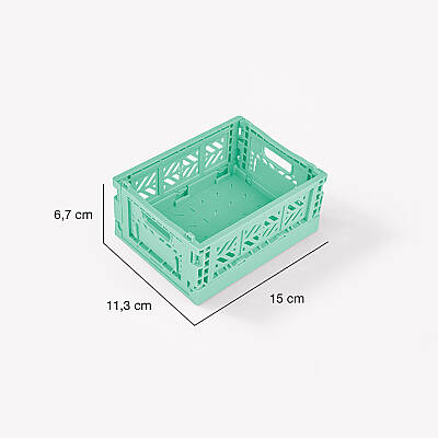 Aykasa 111506 Micro Box Warm Mint Katlanabilir Kasa 4'lü Paket - 5