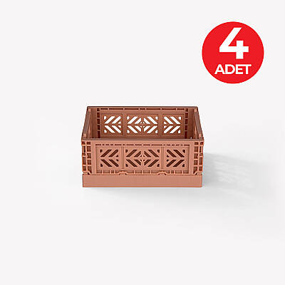 Aykasa 111506 Micro Box Warm Taupe Katlanabilir Kasa 4'lü Paket