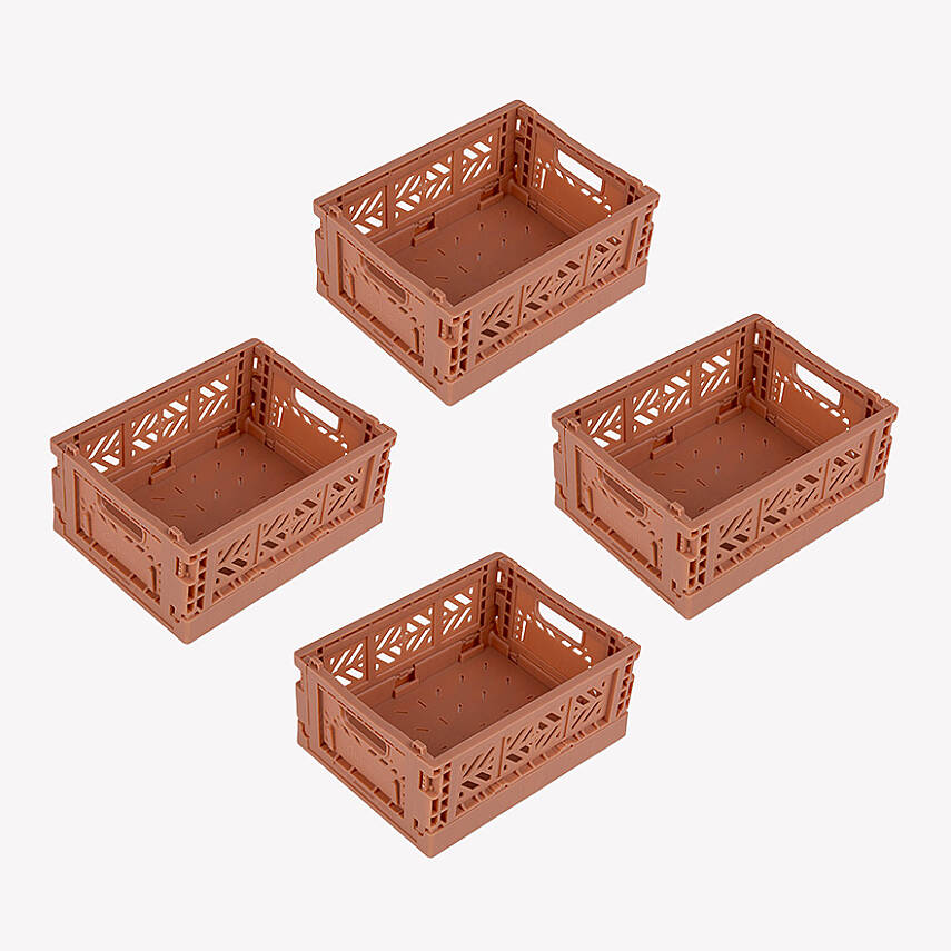 Aykasa 111506 Micro Box Warm Taupe Katlanabilir Kasa 4'lü Paket - 2
