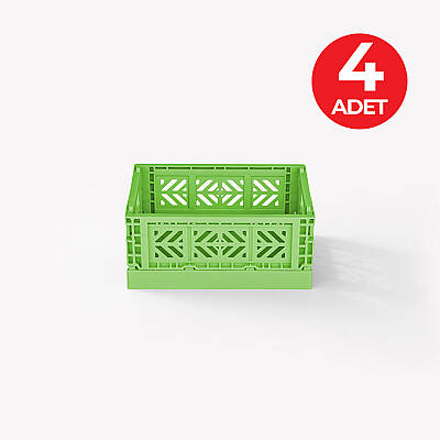 Aykasa 111506 Micro Box Wasabi Katlanabilir Kasa 4'lü Paket