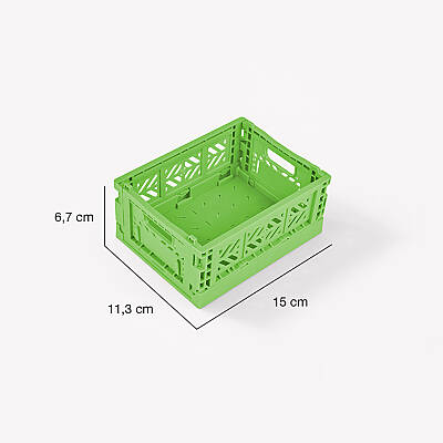 Aykasa 111506 Micro Box Wasabi Katlanabilir Kasa 4'lü Paket - 5
